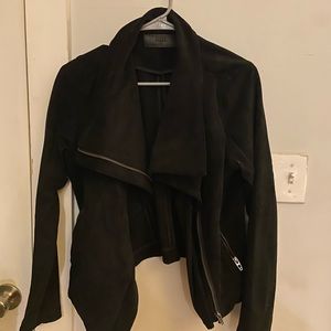 BlnkNYC faux suede moto jacket